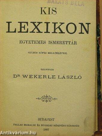 Kis Lexikon II. (töredék)