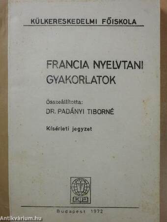 Francia nyelvtani gyakorlatok