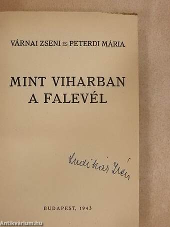 Mint viharban a falevél