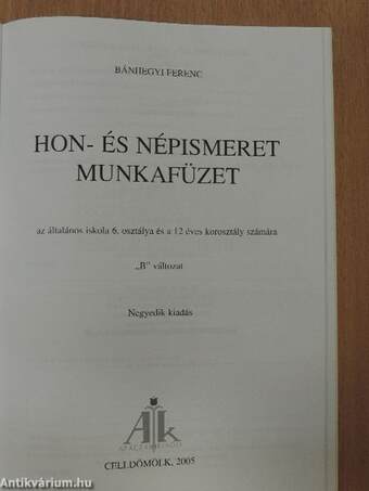 Hon- és népismeret munkafüzet 5-6.