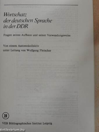 Wortschatz der deutschen Sprache in der DDR