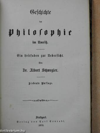 Geschichte der Philosophie im Umriß (gótbetűs)