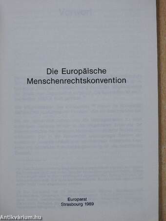 Die Europäische Menschenrechtskonvention