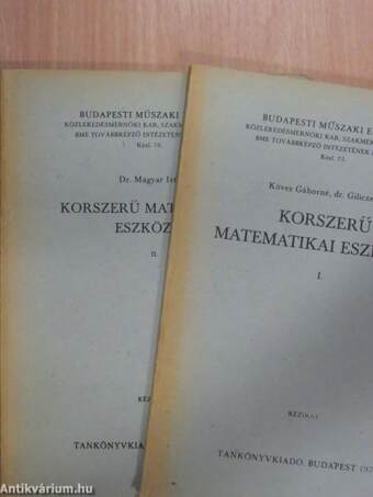 Korszerű matematikai eszközök I-II.