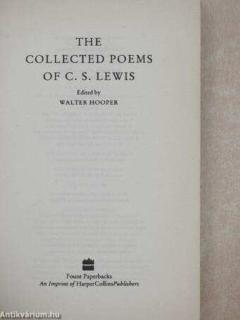 The Collected Poems of C. S. Lewis