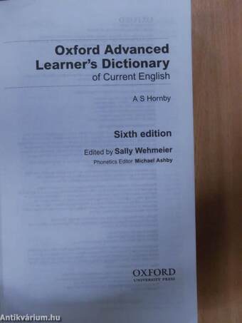 Oxford Advanced Learner's Dictionary of Current English