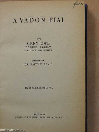 A vadon fiai