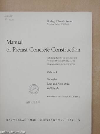 Manual of Precast Concrete Construction 1-3