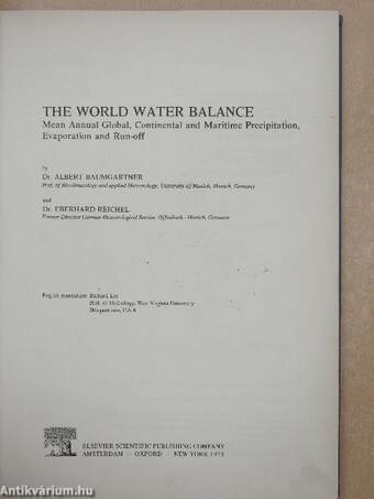 The World Water Balance