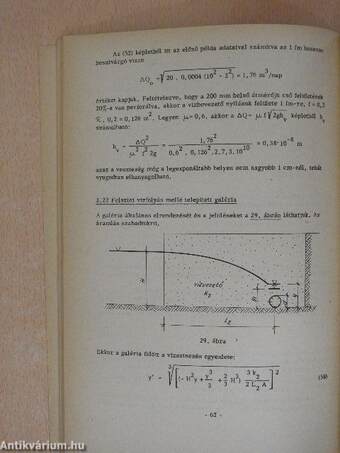 A felszín alatti víztárolók számításai