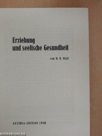 Erziehung und seelische Gesundheit