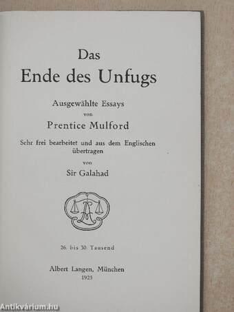 Das Ende des Unfugs