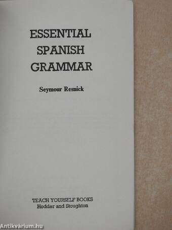 Essential Spanish Grammar