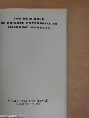 The New Role of Private Enterprise in Emerging Markets