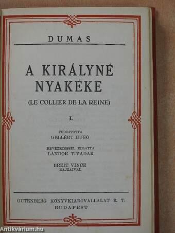 A királyné nyakéke I-VIII.