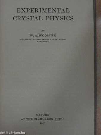 Experimental Crystal Physics