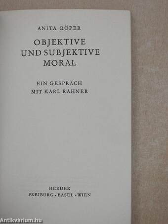 Objektive und Subjektive Moral