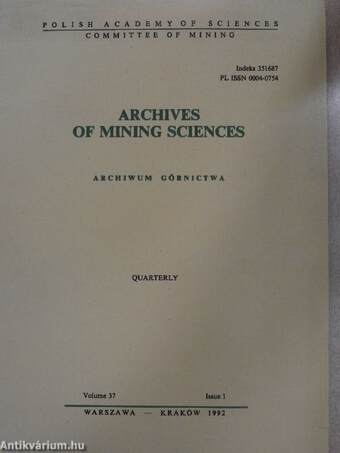 Archives of Mining Sciences 1992 Issue 1