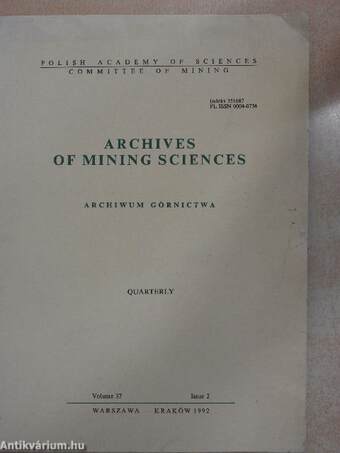 Archives of Mining Sciences 1992 Issue 2