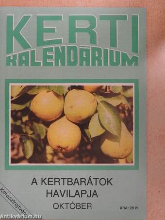 Kerti Kalendárium 1991. október