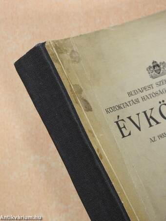 Budapest székesfőváros közoktatási hatóságainak és intézeteinek évkönyve az 1933/1934. iskolaévről