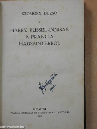 Harry Russel-Dorsan a francia hadszintérről