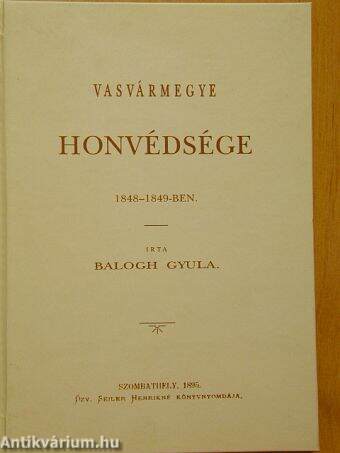 Vasvármegye honvédsége