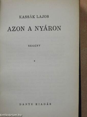 Azon a nyáron