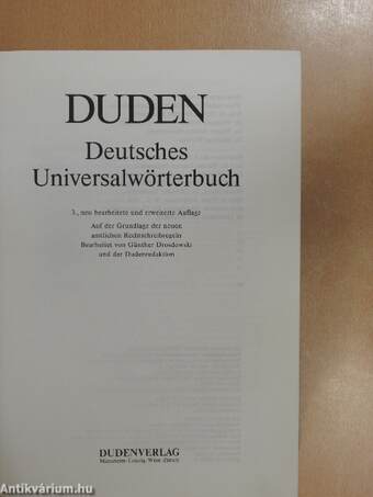 Duden - Deutsches Universalwörterbuch A-Z