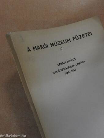 Makó városának leírása 1835-1836