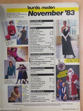 Burda Moden November 1983