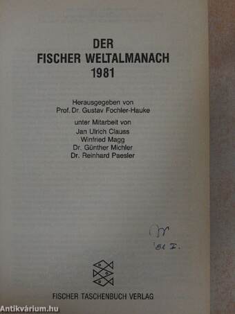 Der Fischer Weltalmanach 1981