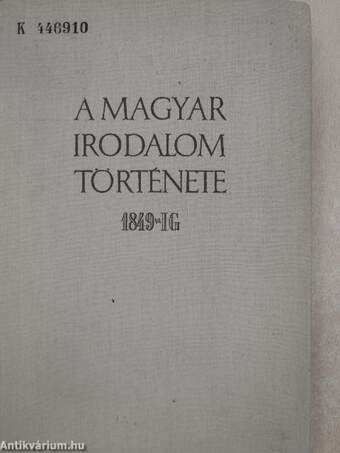 A magyar irodalom története 1849-ig