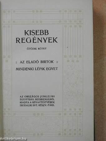 Kisebb regények V-VI.