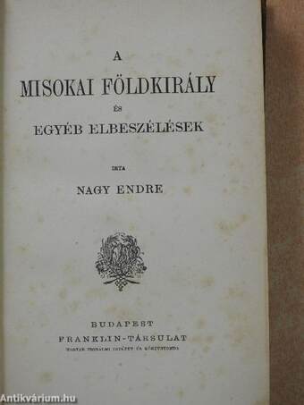 A Misokai földkirály és egyéb elbeszélések