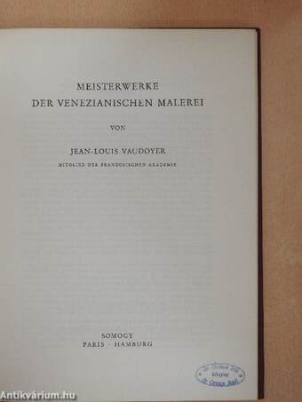 Meisterwerke der venezianischen malerei