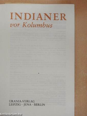 Indianer vor Kolumbus