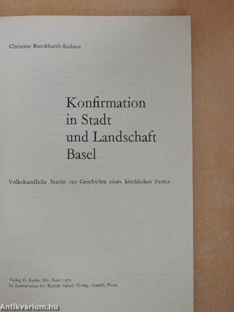 Konfirmation in Stadt und Landschaft Basel