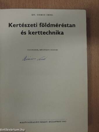 Kertészeti földméréstan és kerttechnika