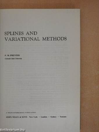 Splines and Variational Methods