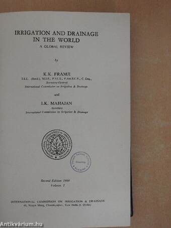 Irrigation and Drainage in the World I