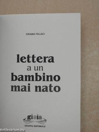 Lettera a un bambino mai nato