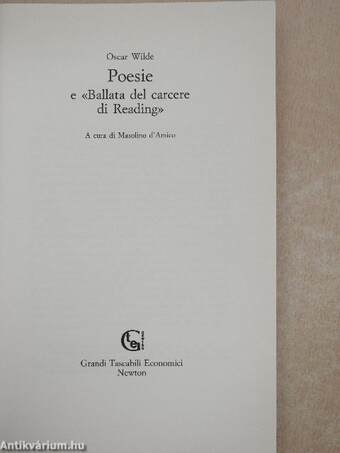 Poesie e "Ballata del carcere di Reading"