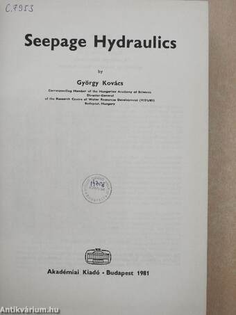 Seepage Hydraulics