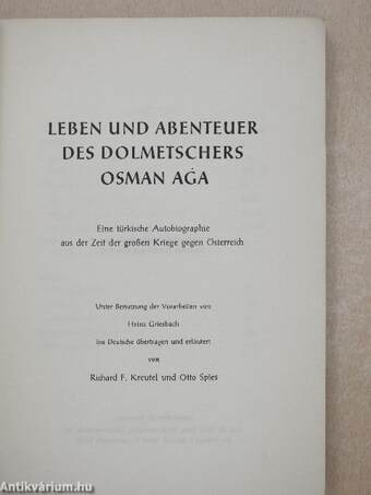 Leben und Abenteuer des Dolmetschers Osman Aga