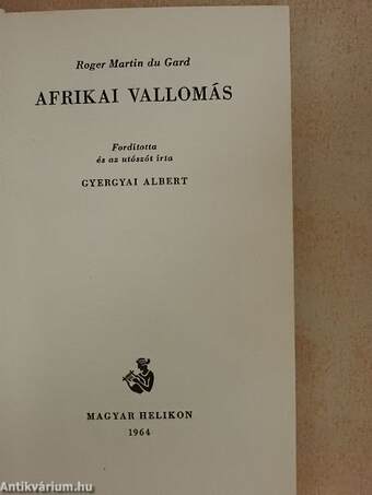 Afrikai vallomás