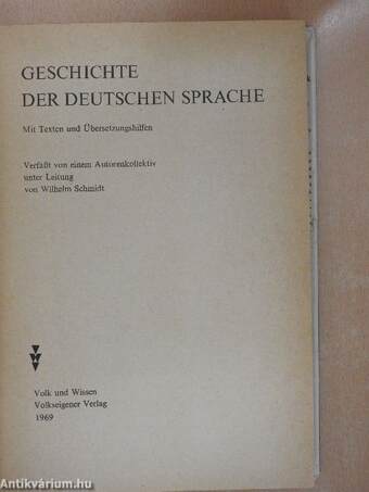 Geschichte der Deutschen Sprache