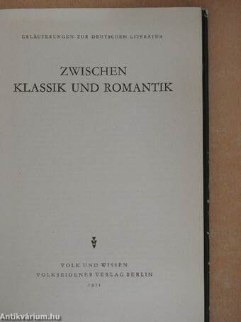 Zwischen Klassik und Romantik