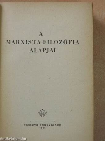 A marxista filozófia alapjai