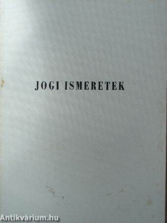 Jogi ismeretek